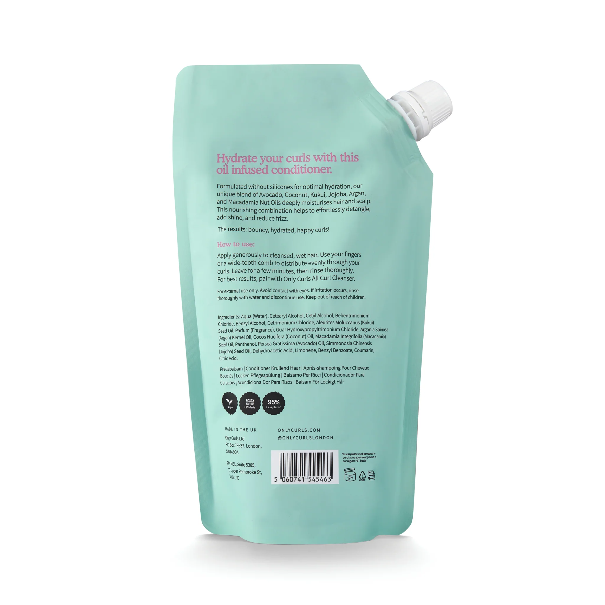 Only Curls All Curl Conditioner 500ml - Refill Pouch - Image 3