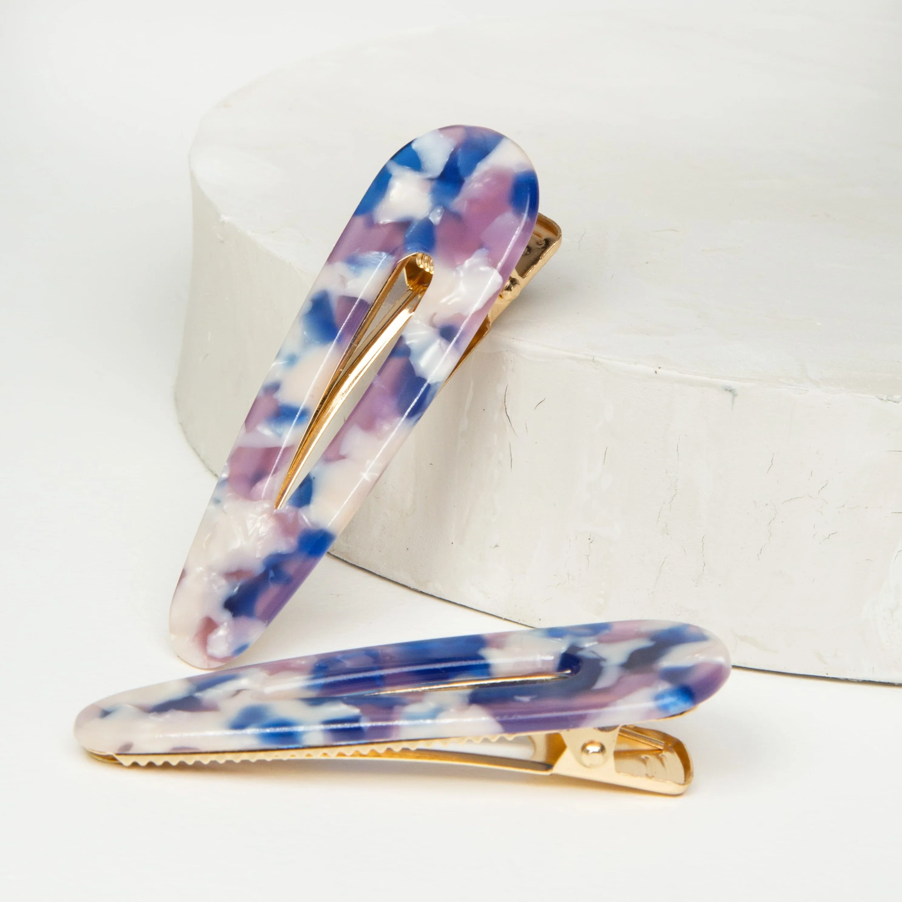 Only Curls Crocodile Hair Clips - Blue Confetti - Image 5