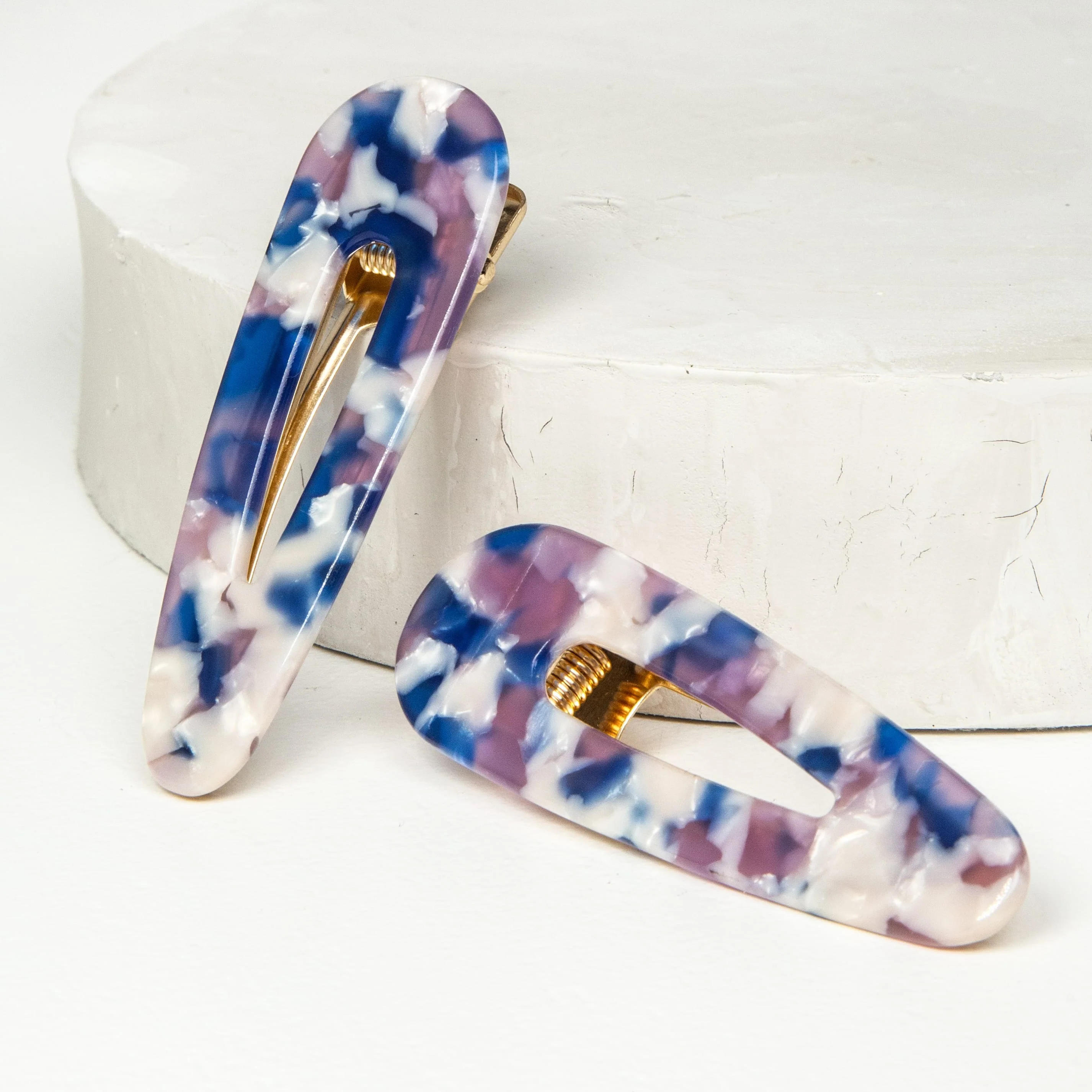 Only Curls Crocodile Hair Clips - Blue Confetti - Image 6
