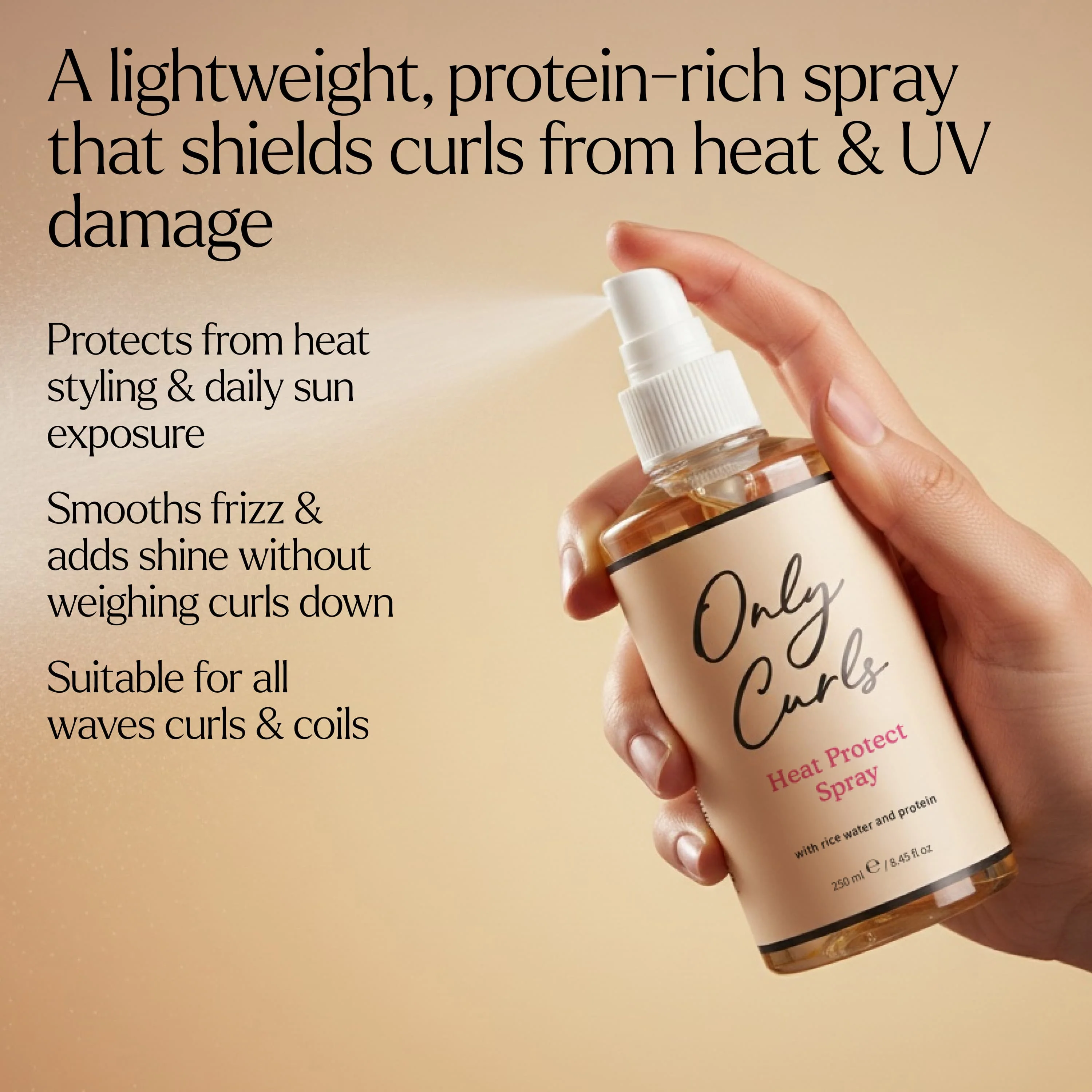 Only Curls Heat Protect Spray - Image 3