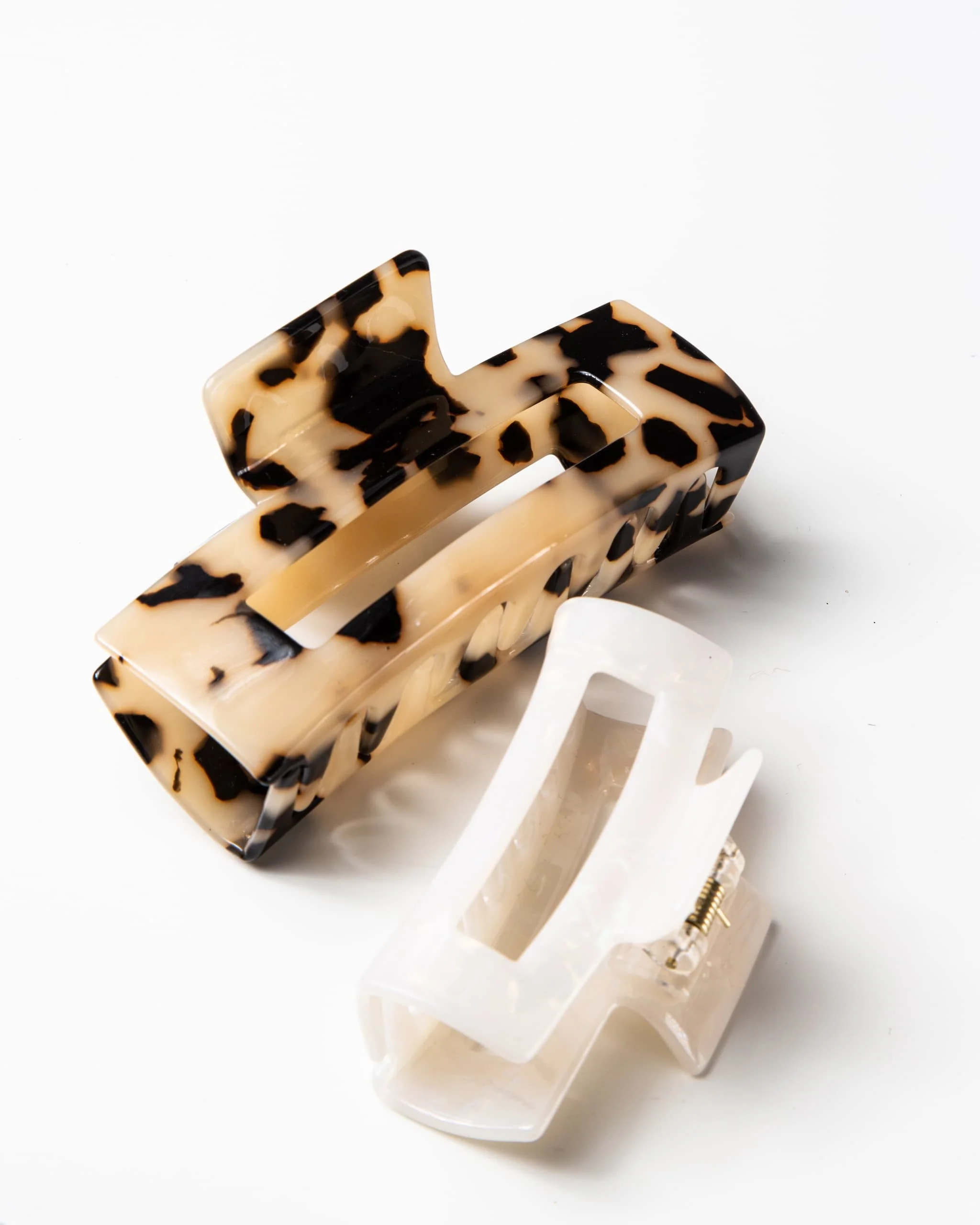Only Curls Claw Clips (Rectangle) - Tan