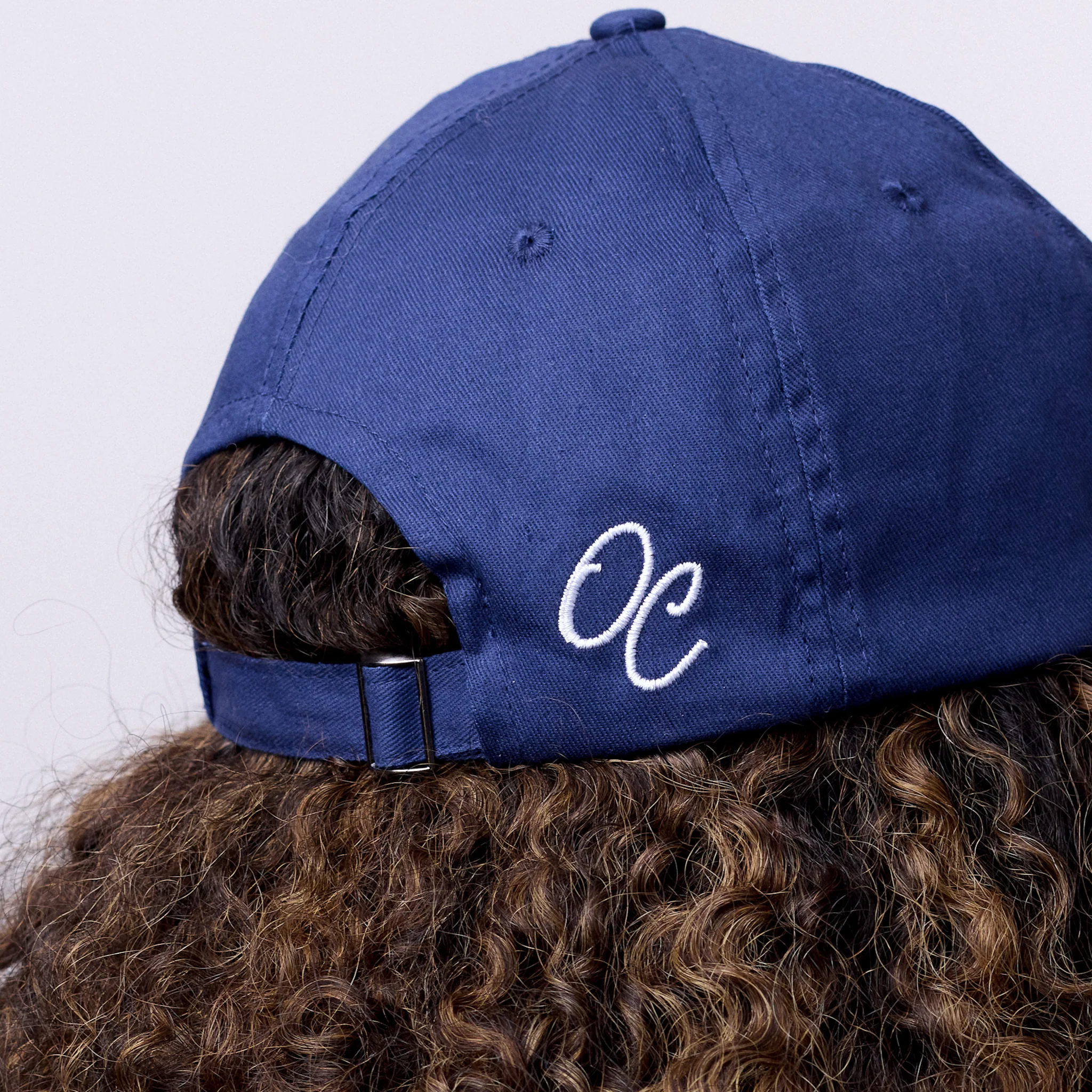 Only Curls Satin Lined Baseball Hat - Navy - Image 4