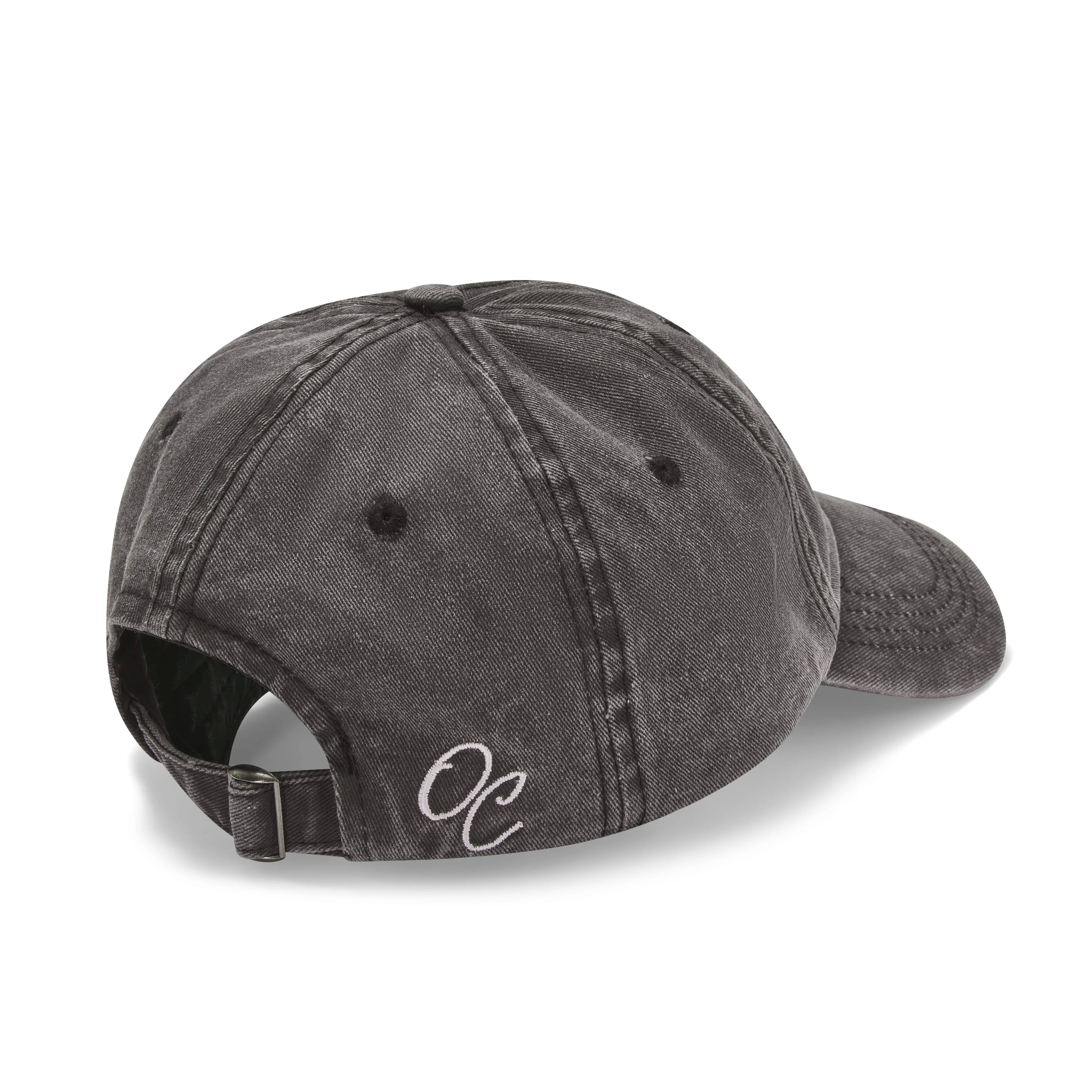 Only Curls Satin Lined Baseball Hat - Washed Grey - Image 3