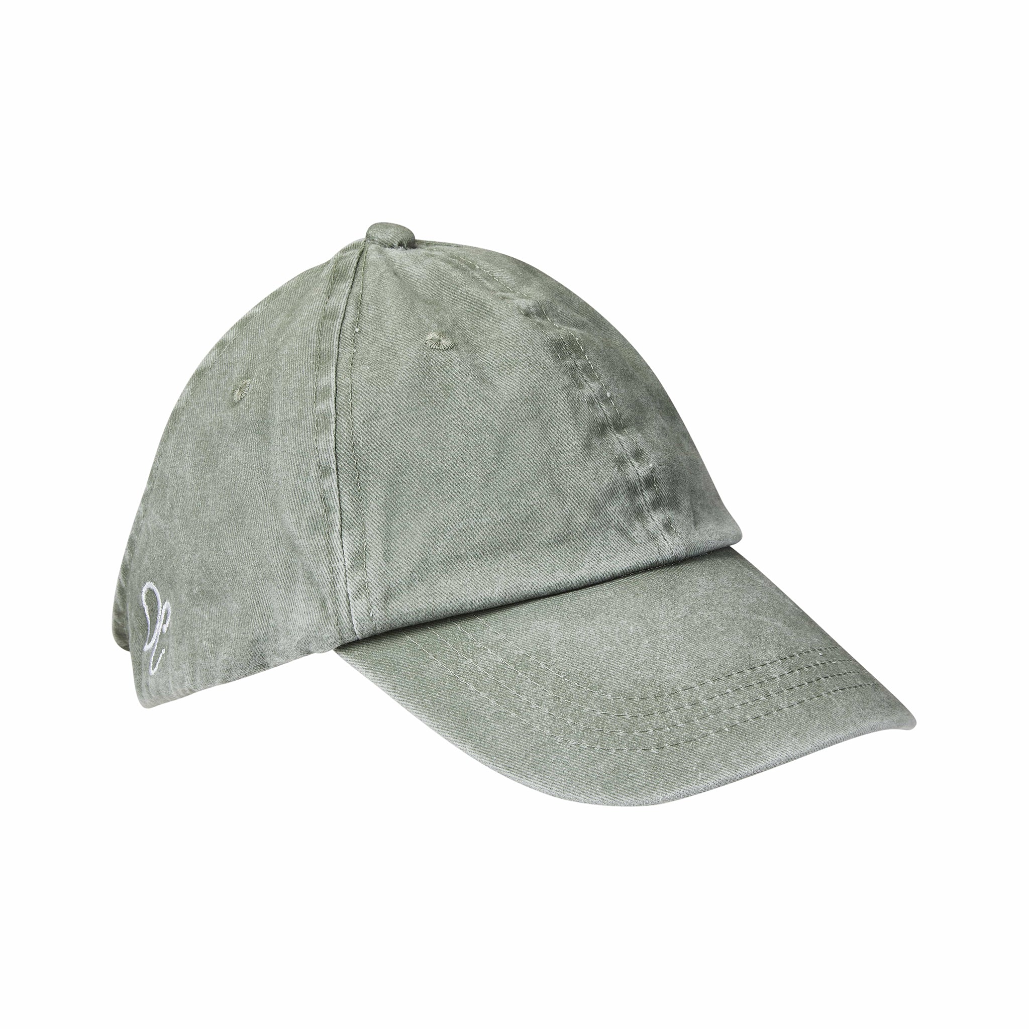 Only Curls Satin Lined Baseball Hat (with open back) - Washed Olive - Image 7