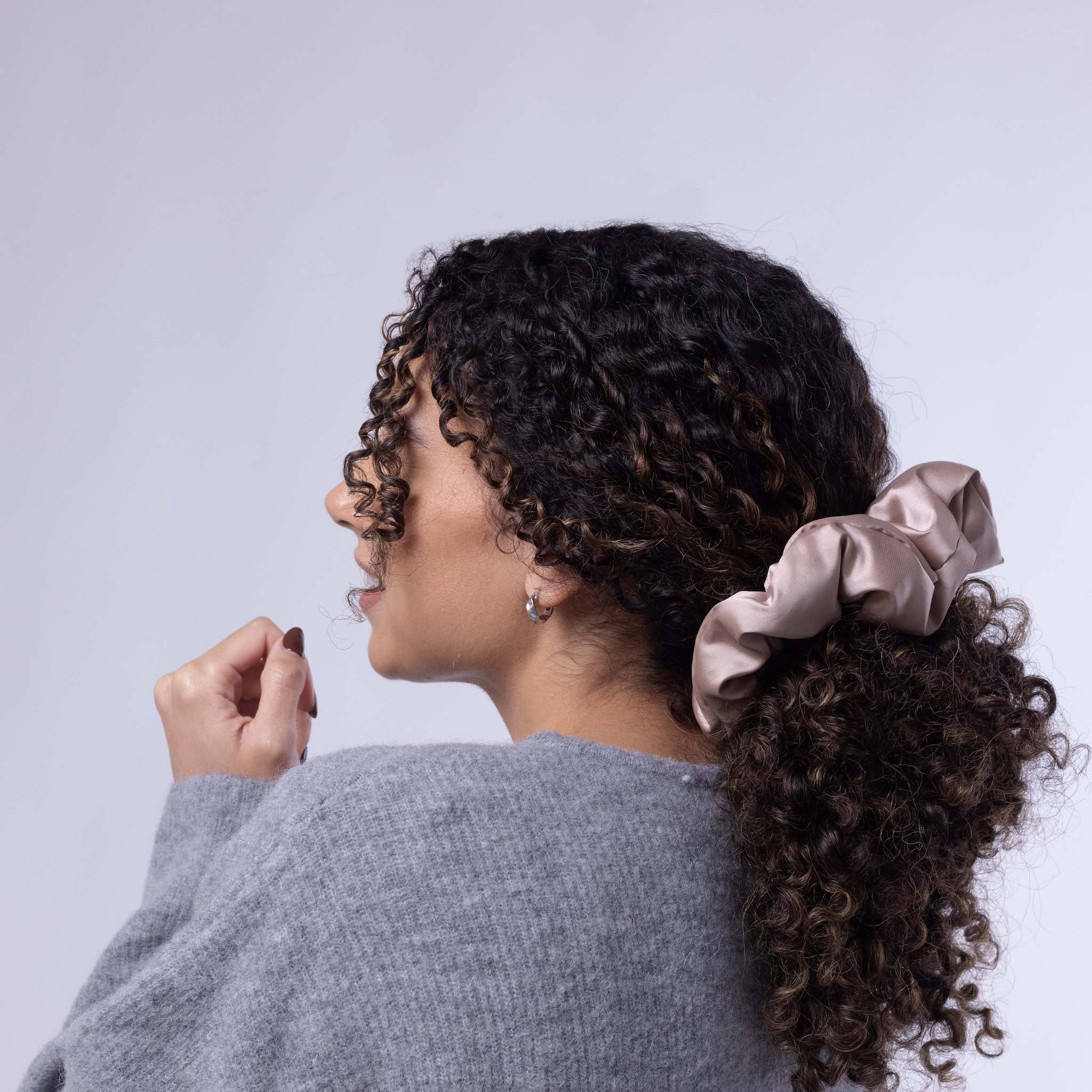 Only Curls Satin Pillow Scrunchies - Black and Bronze Twin Pack - Image 14