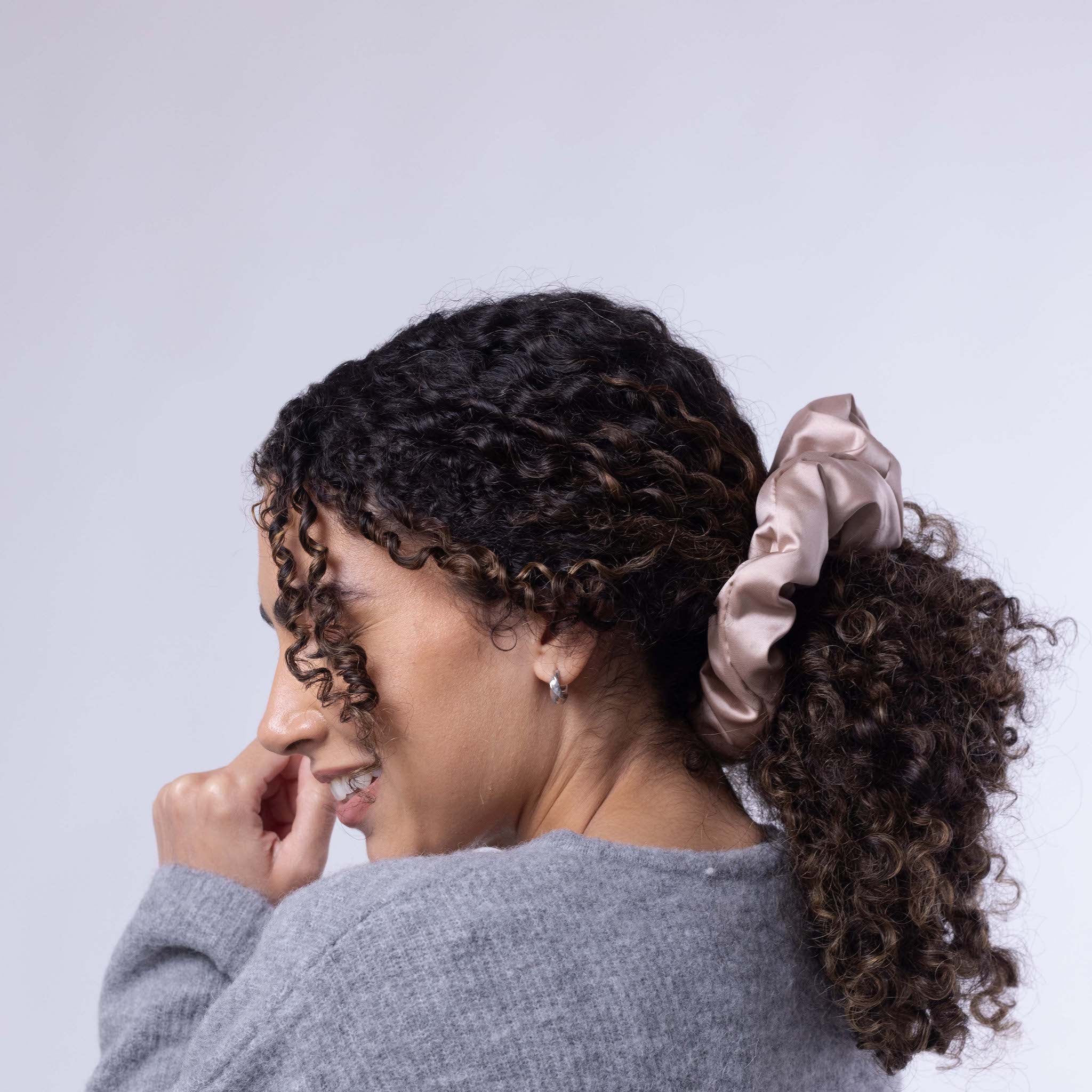 Only Curls Satin Pillow Scrunchies - Black and Bronze Twin Pack - Image 15