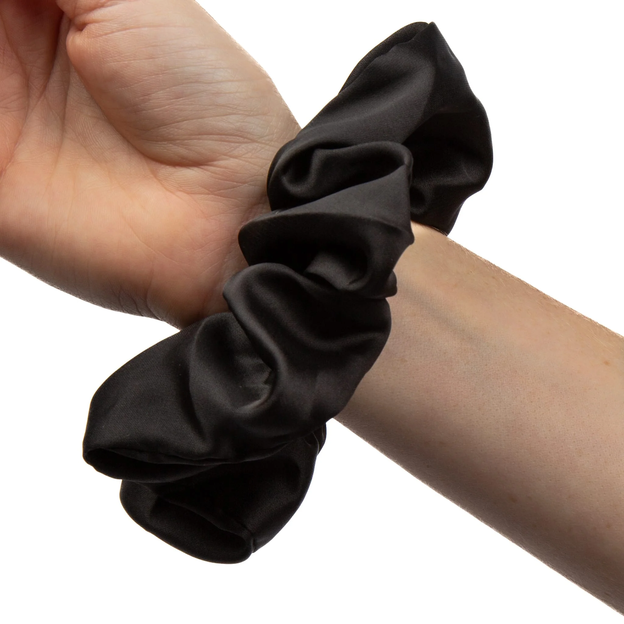 Only Curls Satin Scrunchie - Black - Image 3