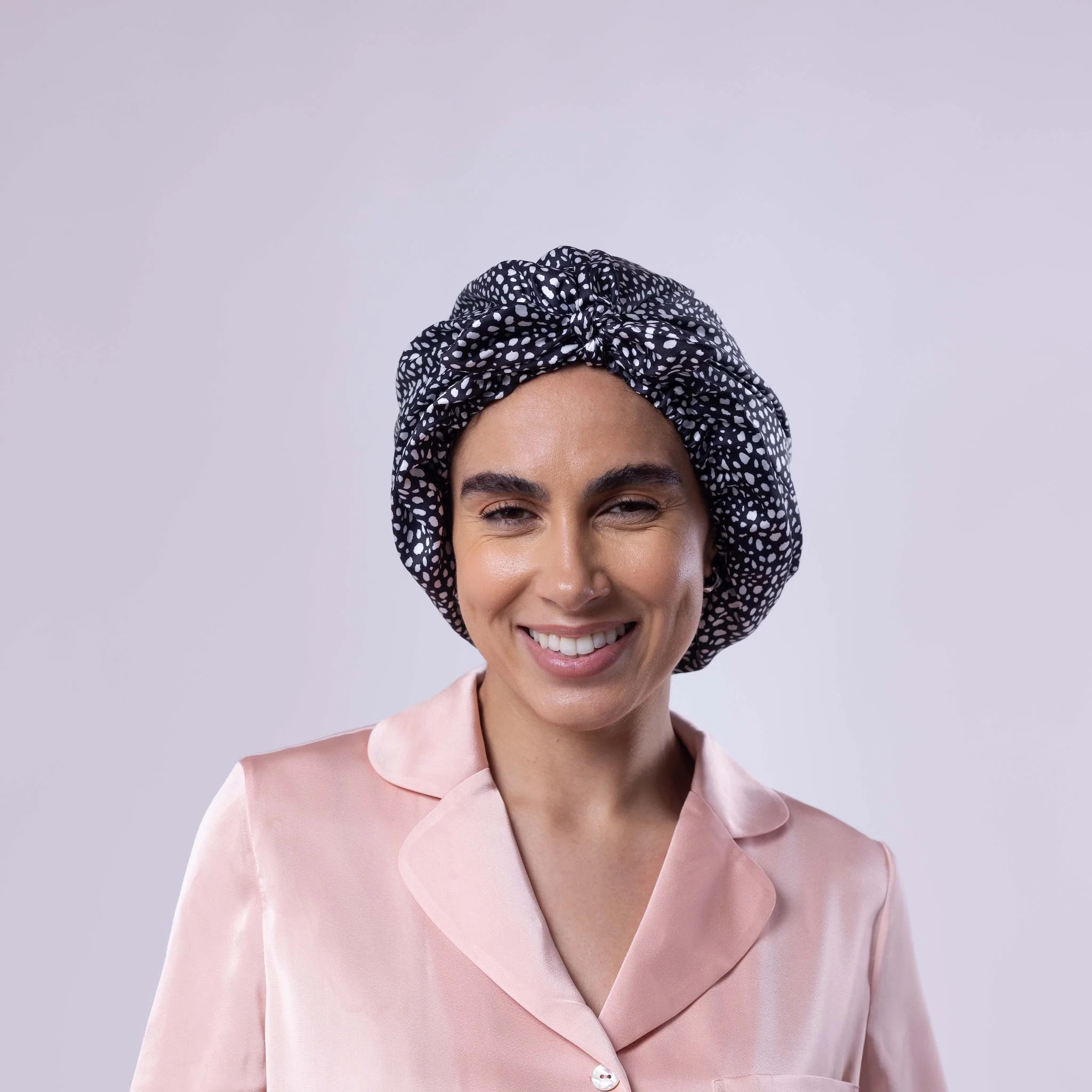 Only Curls Satin Sleep Turban - Dalmatian Spot - Image 3