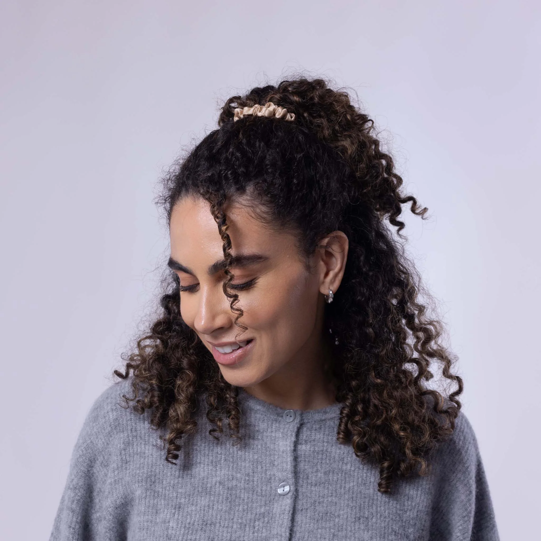 Only Curls Silk Scrunchies (Mini) - Blonde - Image 3