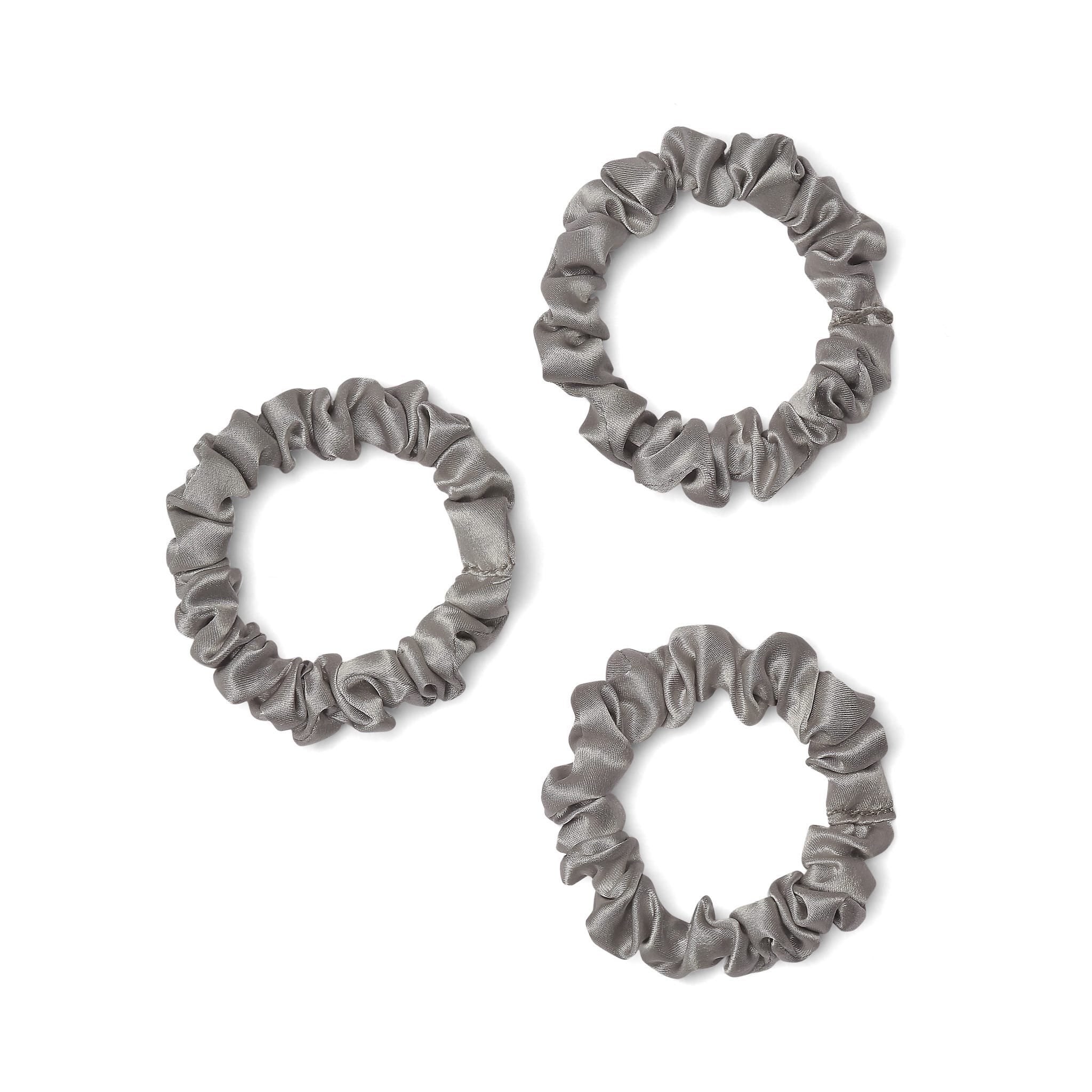 Only Curls Silk Scrunchies (Mini) - Silver - Image 2