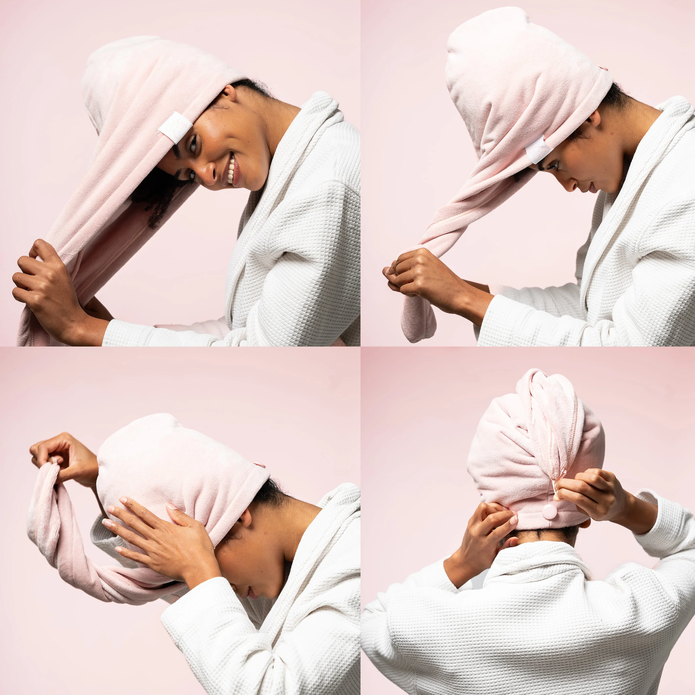 Only Curls Towel Turban - Pink - Image 5